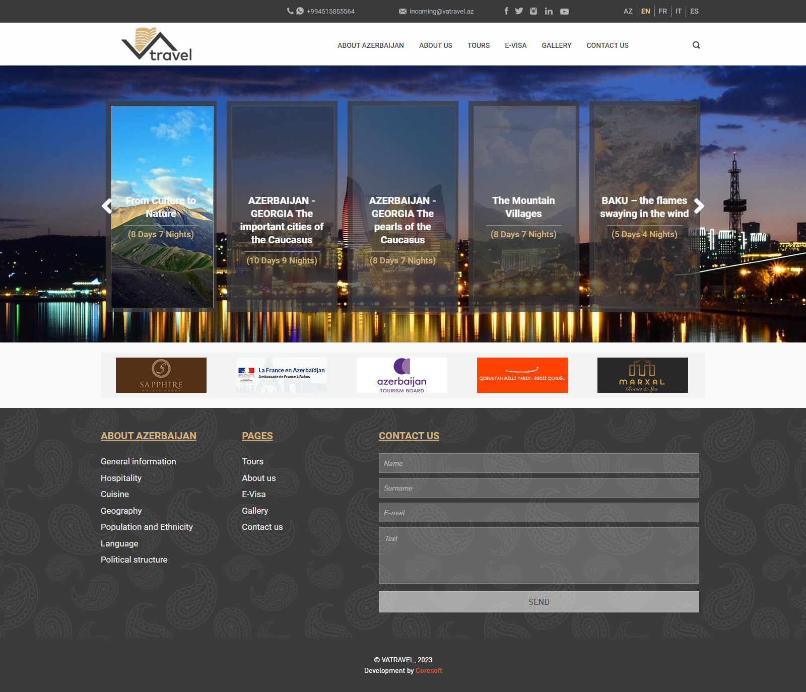 Website for Vatravel.az
