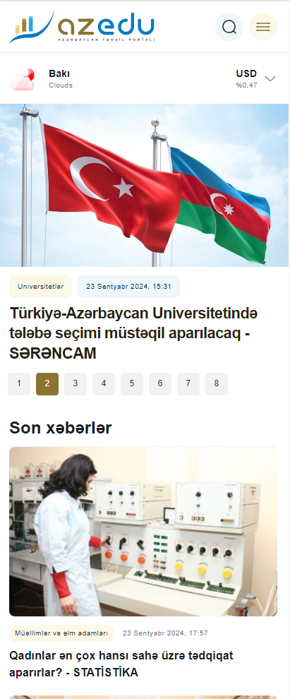 Azedu.az Azərbaycan Təhsil Portalı üçün veb-sayt